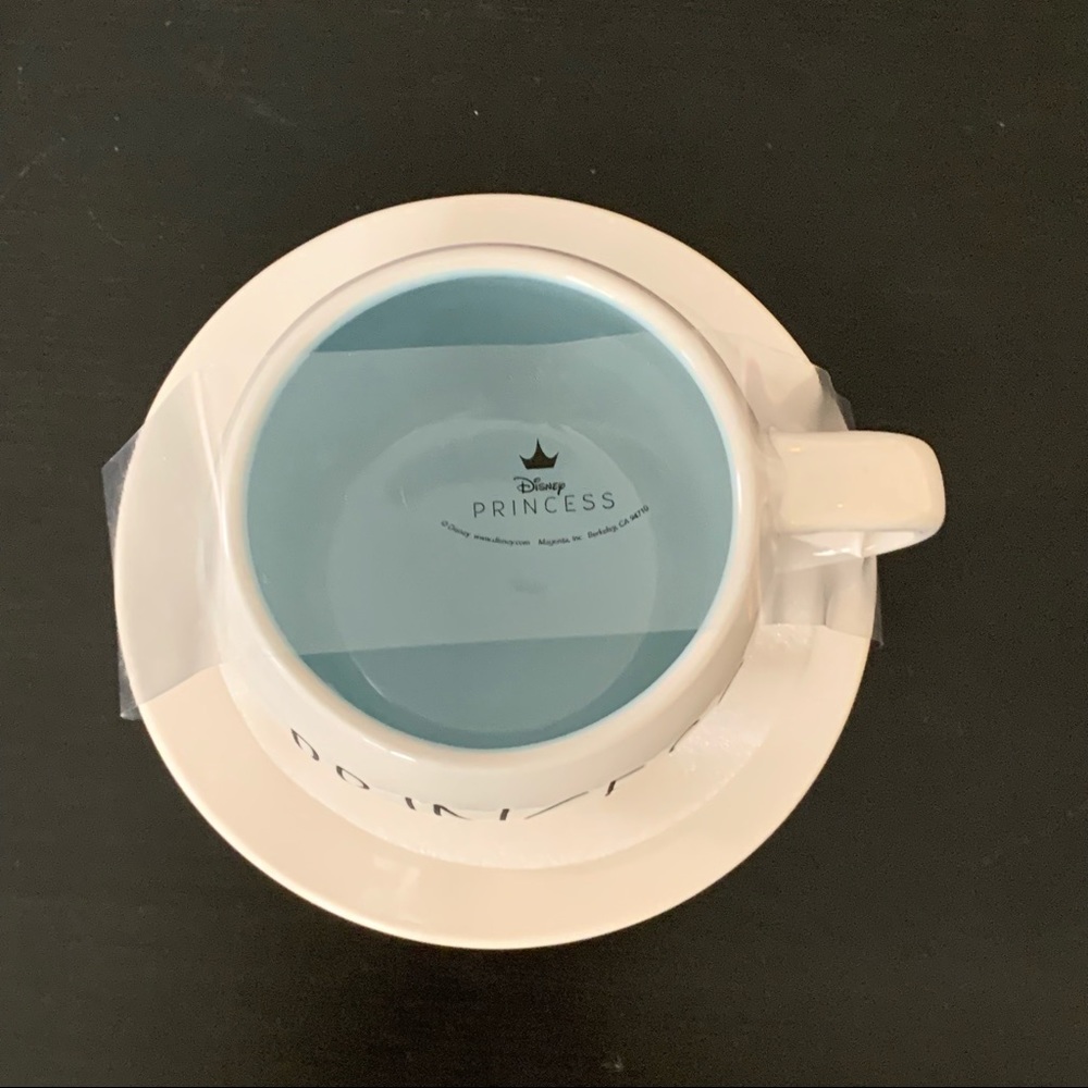 Rae Dunn PRINCESS Cinderella Glass Slipper Disney Collection Mug & Saucer Set - Picture 7 of 8